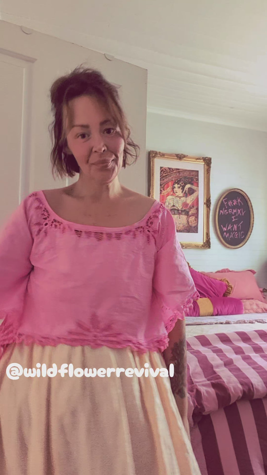 Boxy vintage swing top