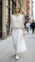 Springtime oversized crop vest