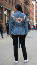 Crop Denim Trench