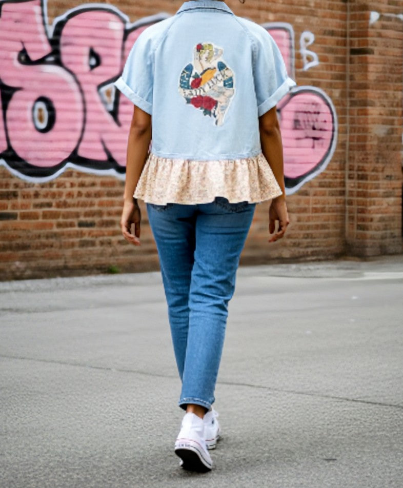 Lady luck denim shirt