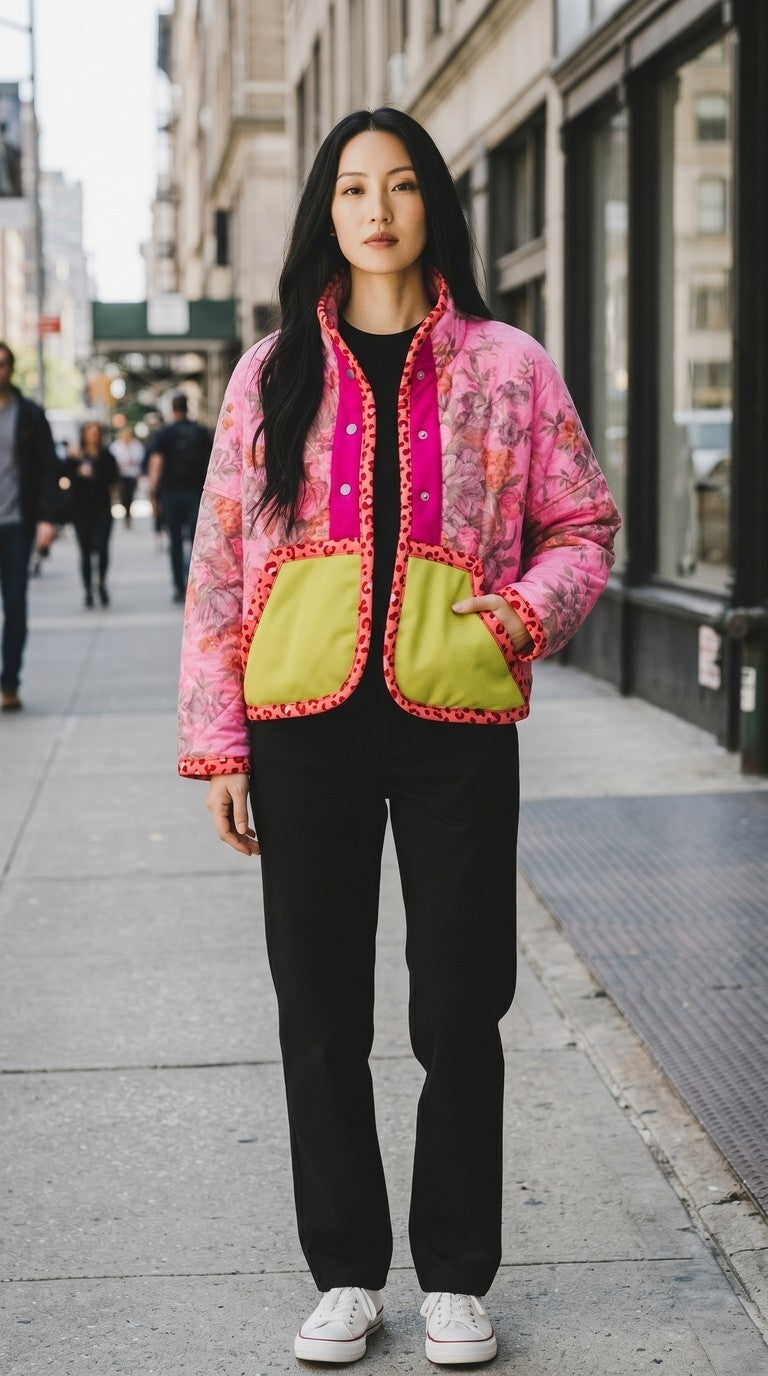 Oversized winter crop jacket