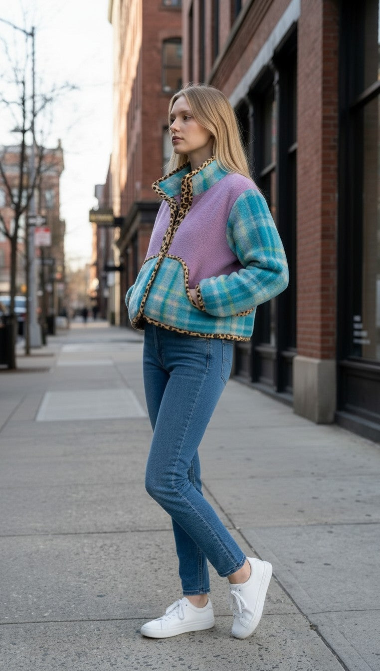 Oversized winter crop jacket