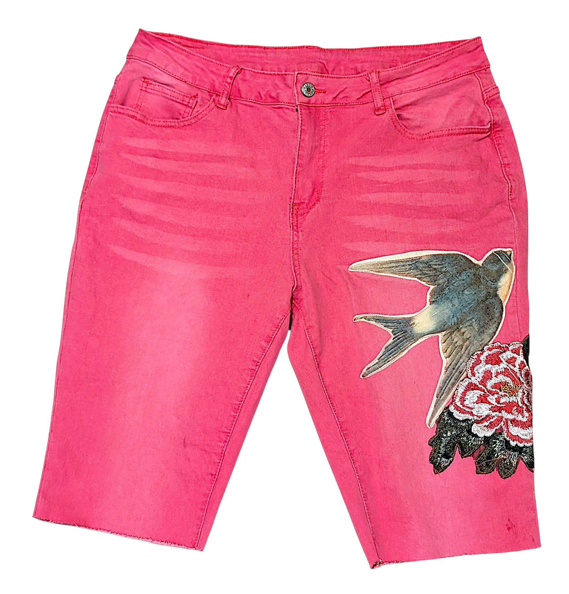 Whimsical denim shorts