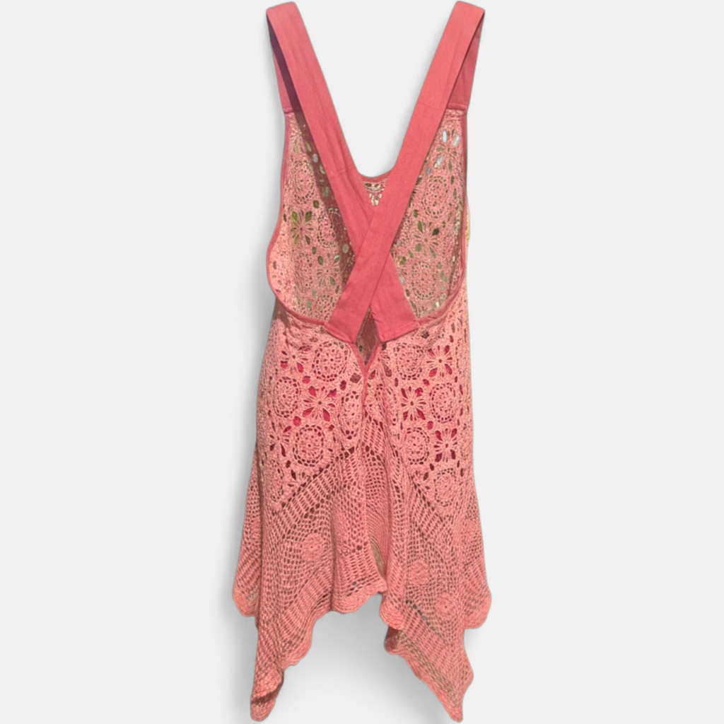 Sparkle crochet cross over singlet top
