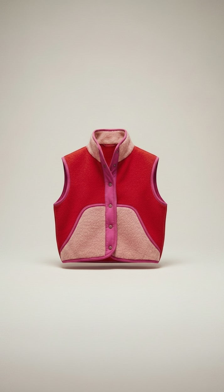 Oversized winter crop vest