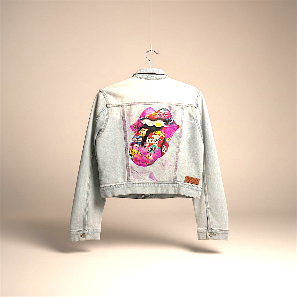 Graphic denim jacket