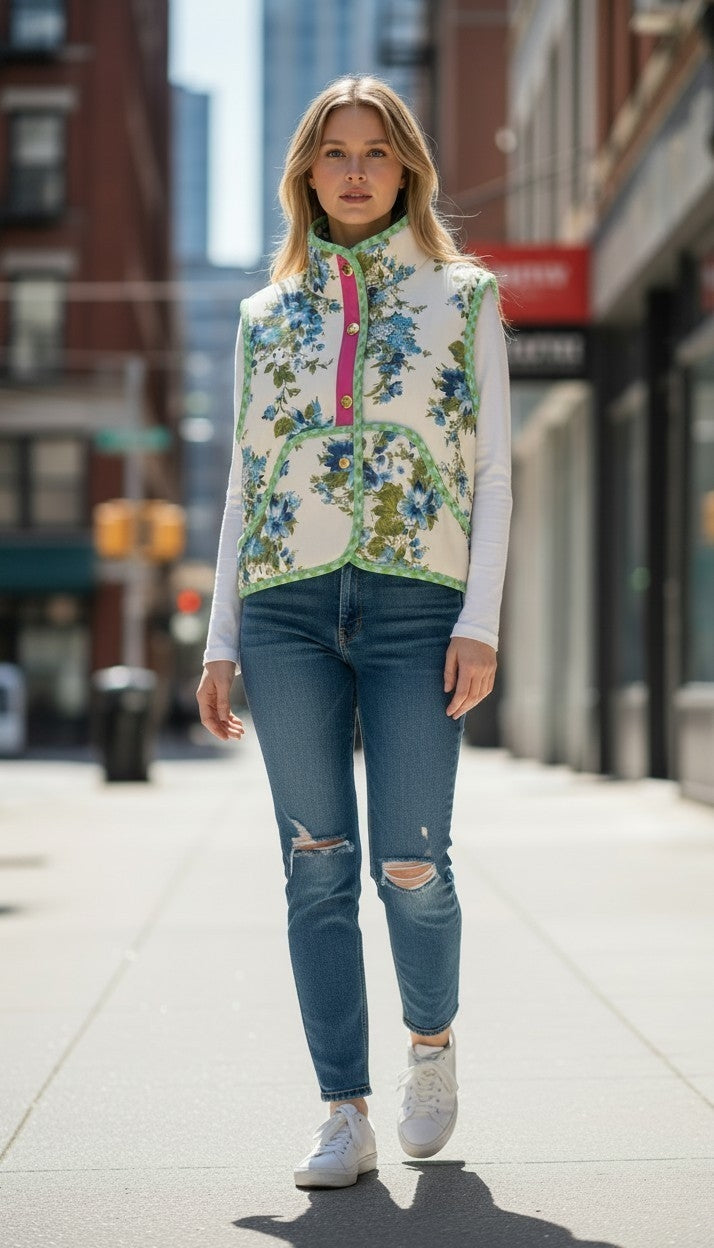 Oversized winter crop vest