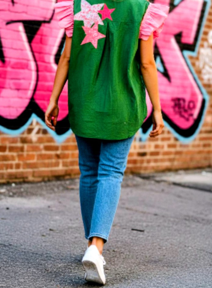 Emerald cotton shirt