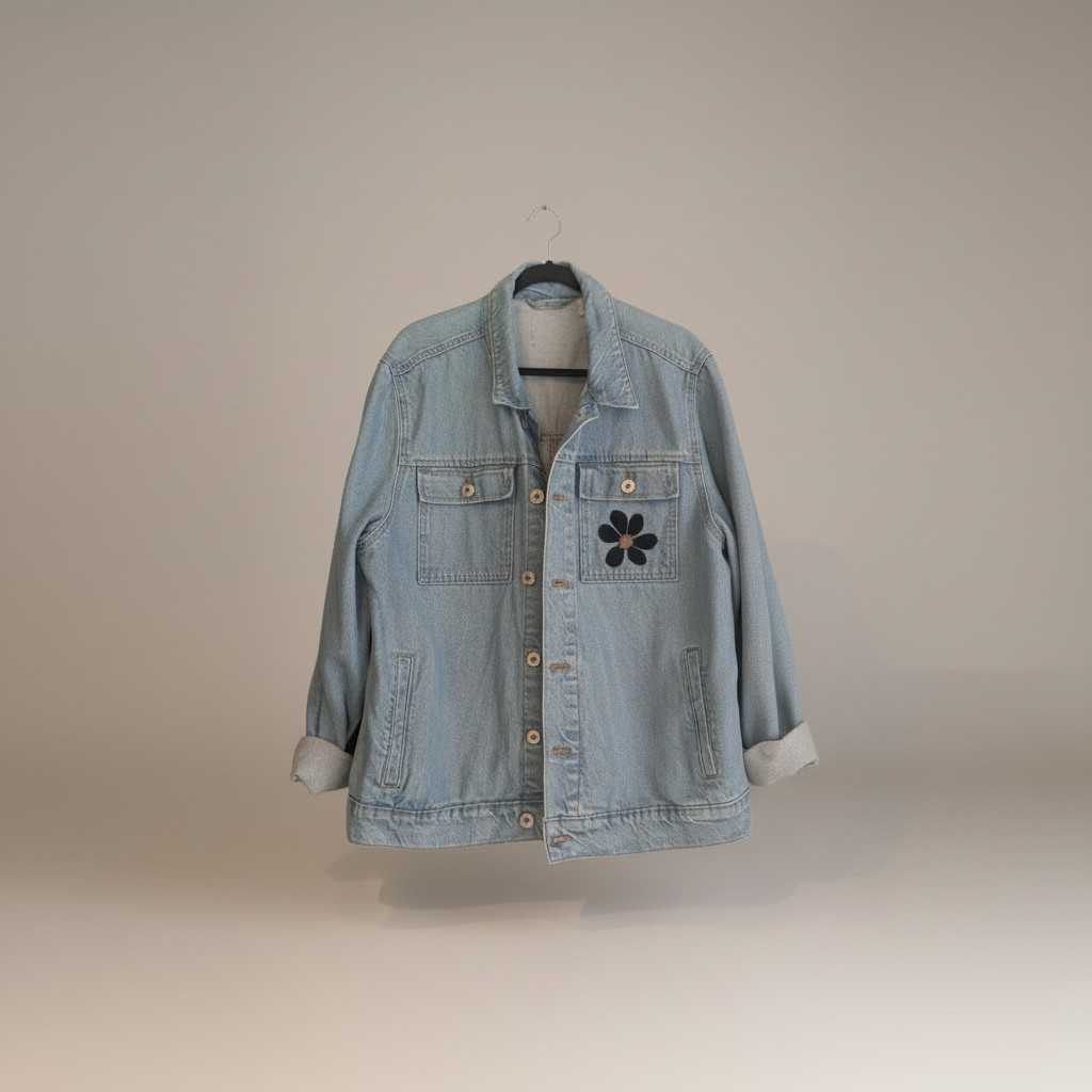 Denim daisy jacket