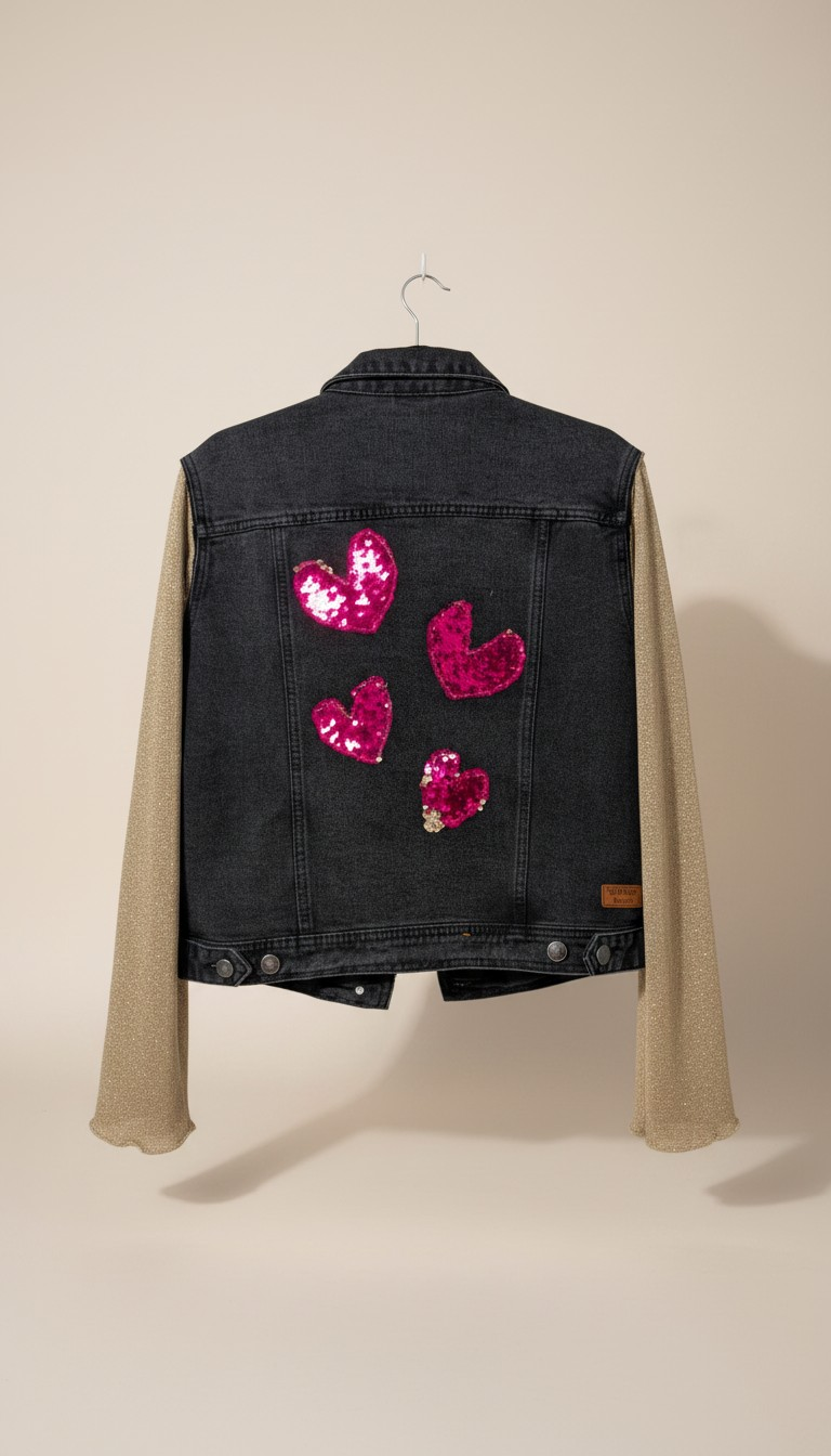 Full of heart denim jacket