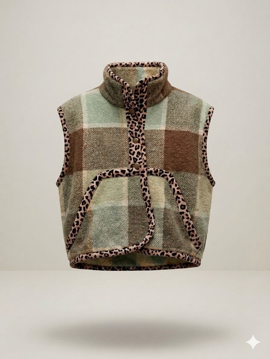 Oversized winter crop vest