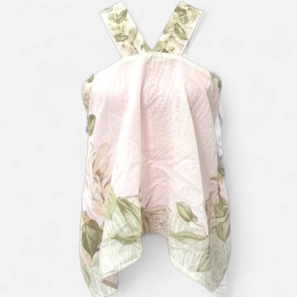 Vintage cotton cross over singlet top