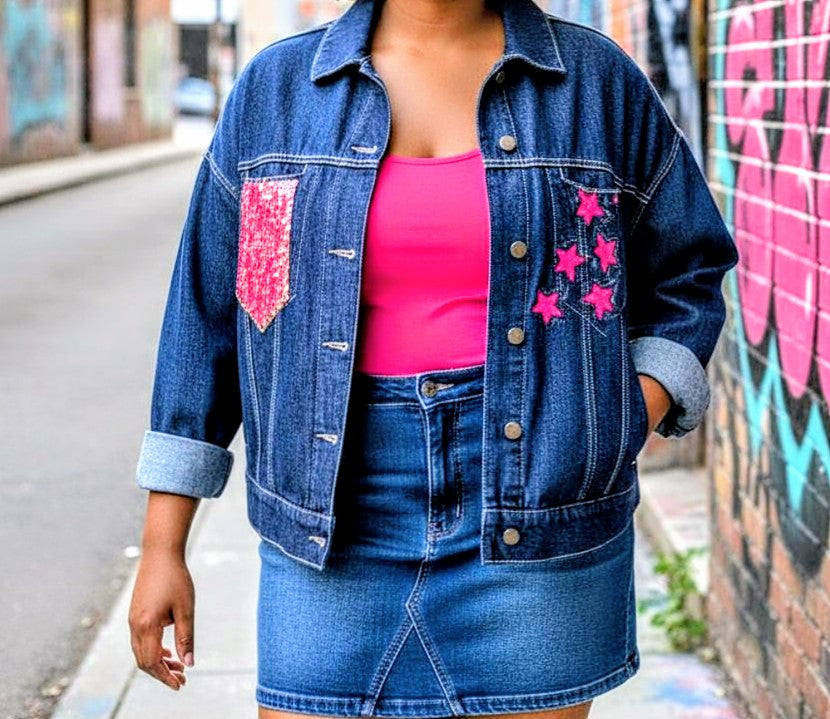 Pink leopard star jacket