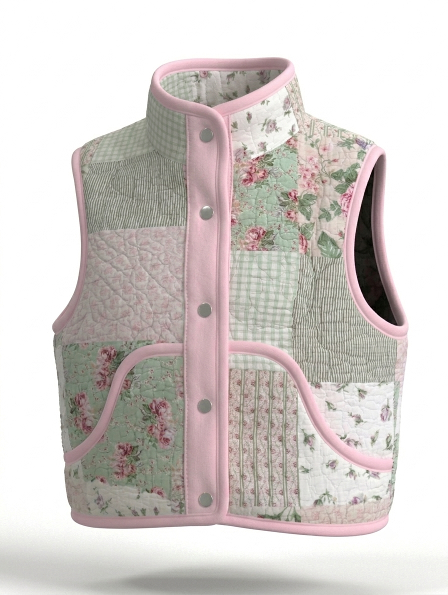Oversized winter crop vest