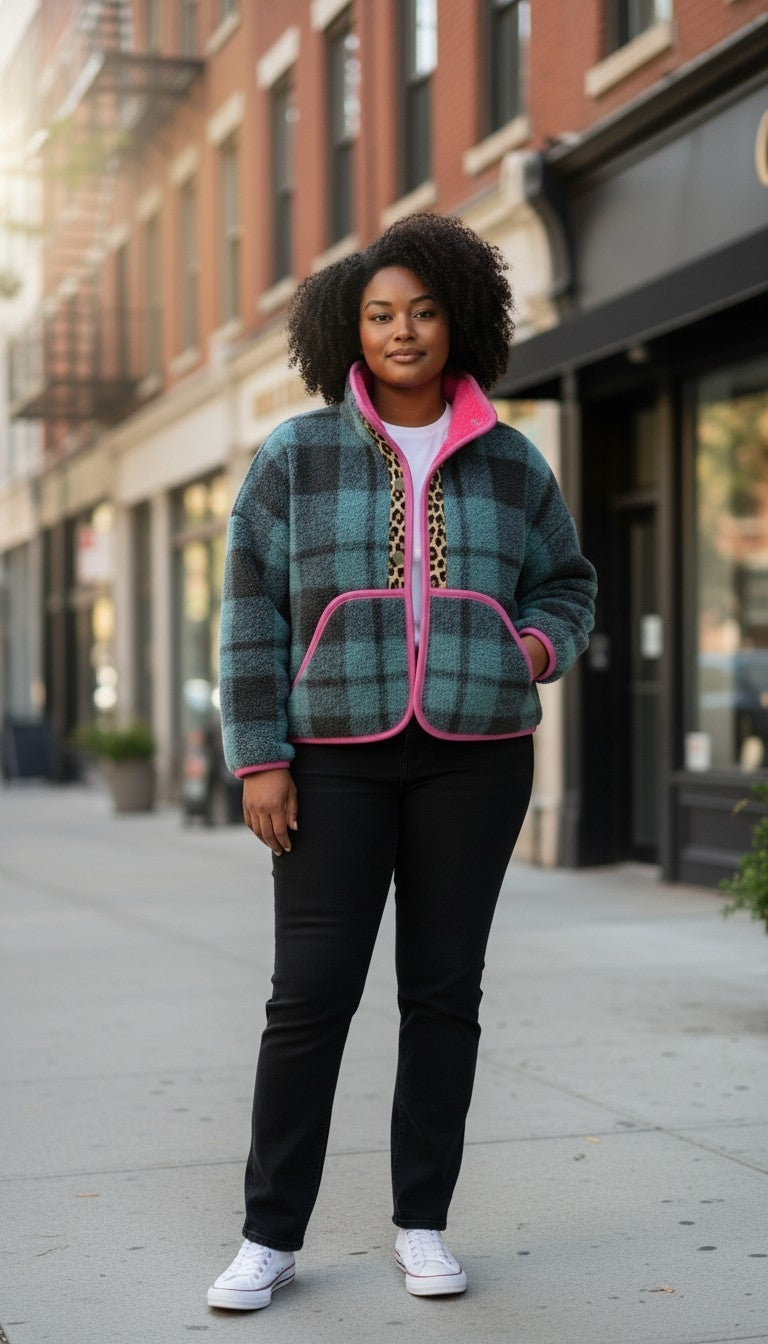 Oversized winter crop jacket