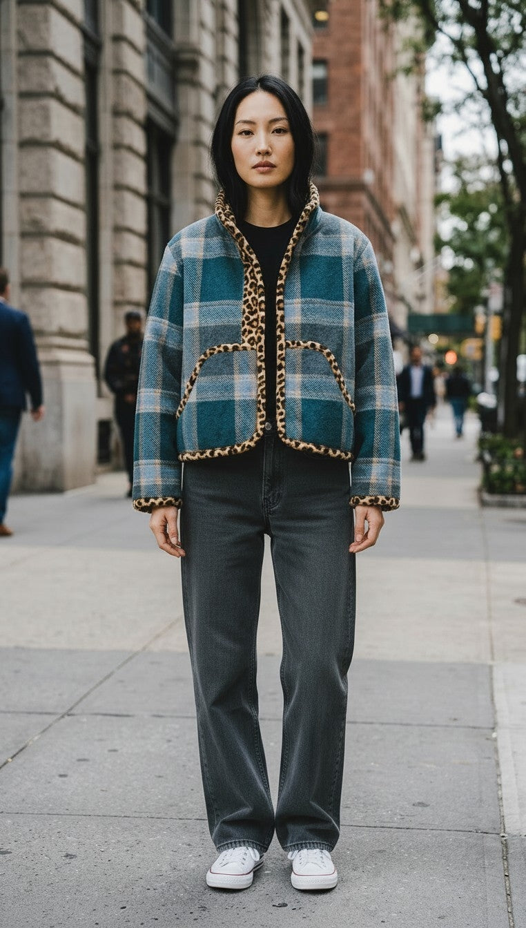 Oversized winter crop jacket