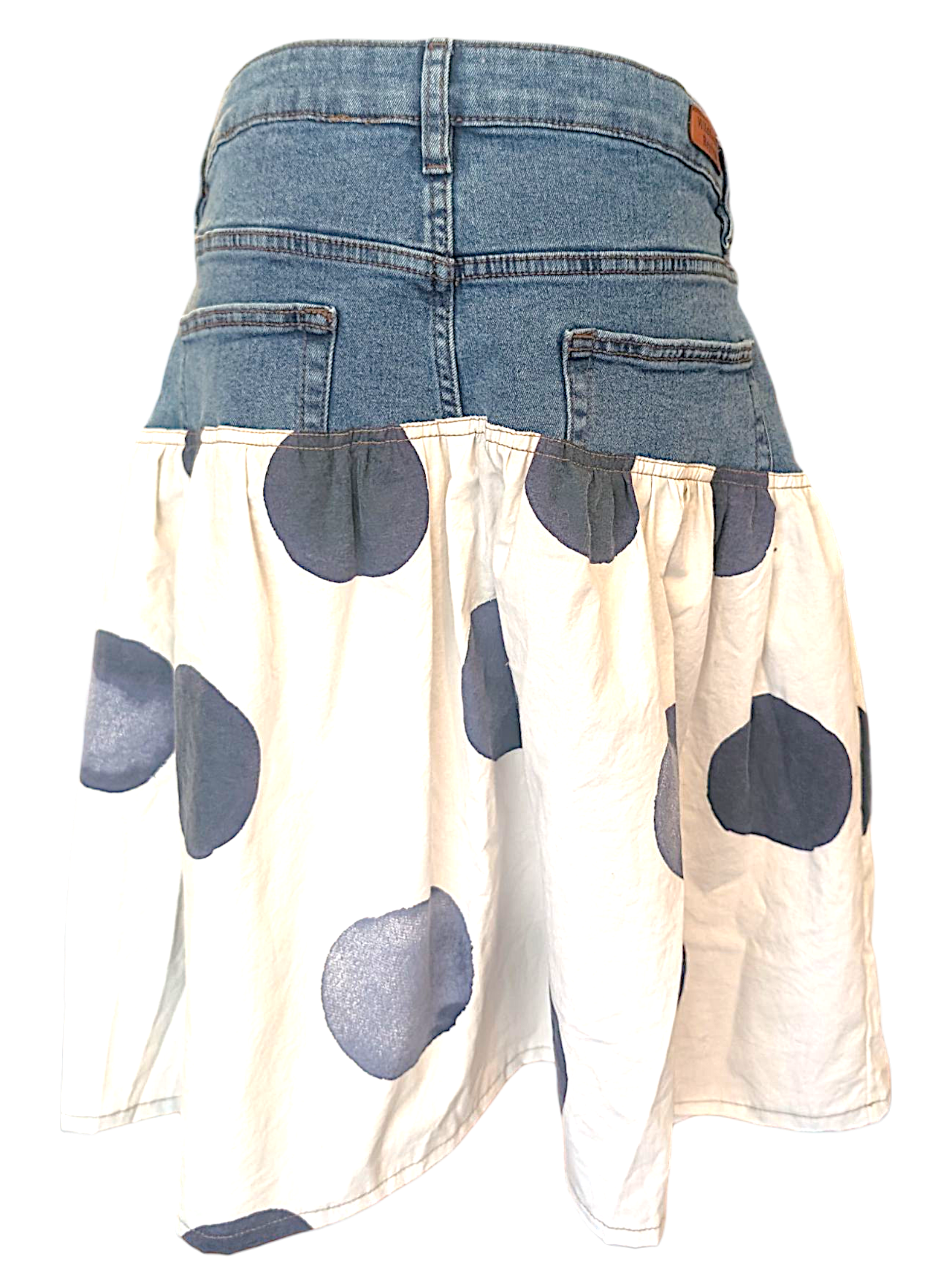 Reworked denim skirt