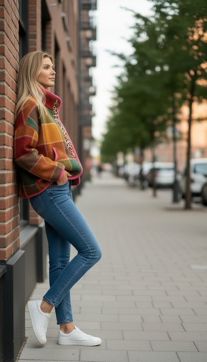 Oversized winter crop jacket
