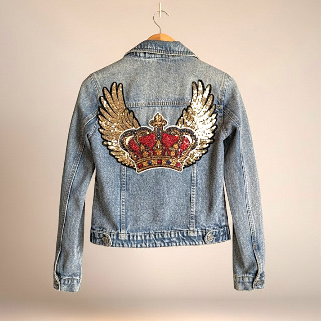 Flying crown denim jacket