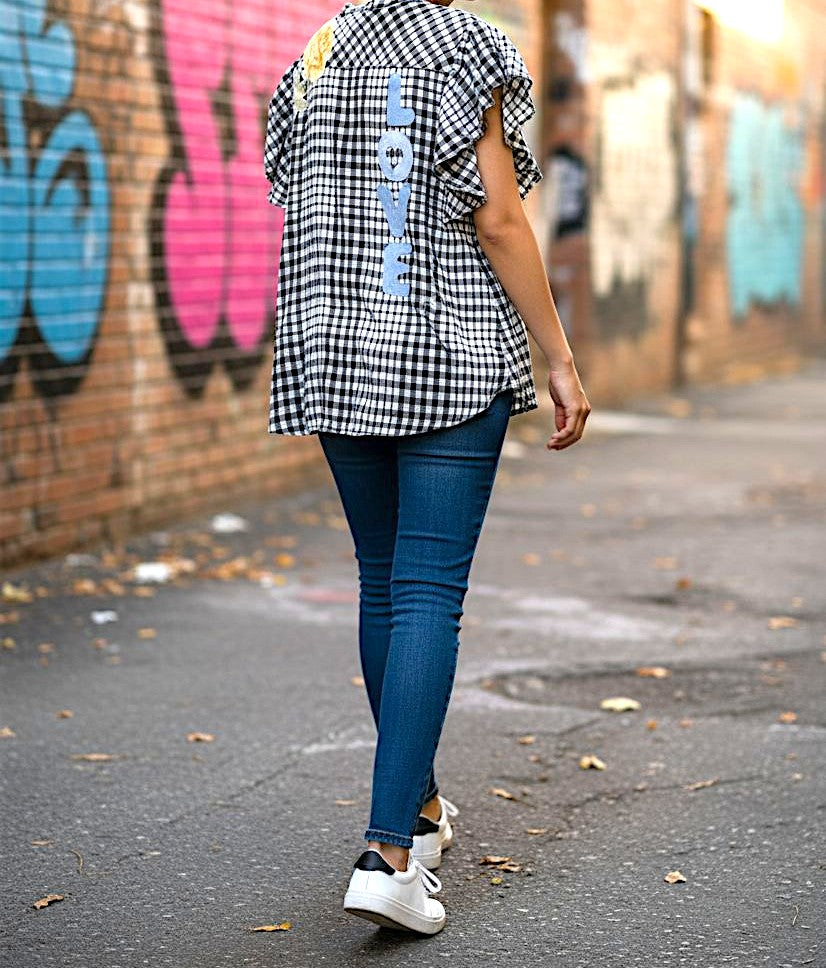 Checkered linen shirt