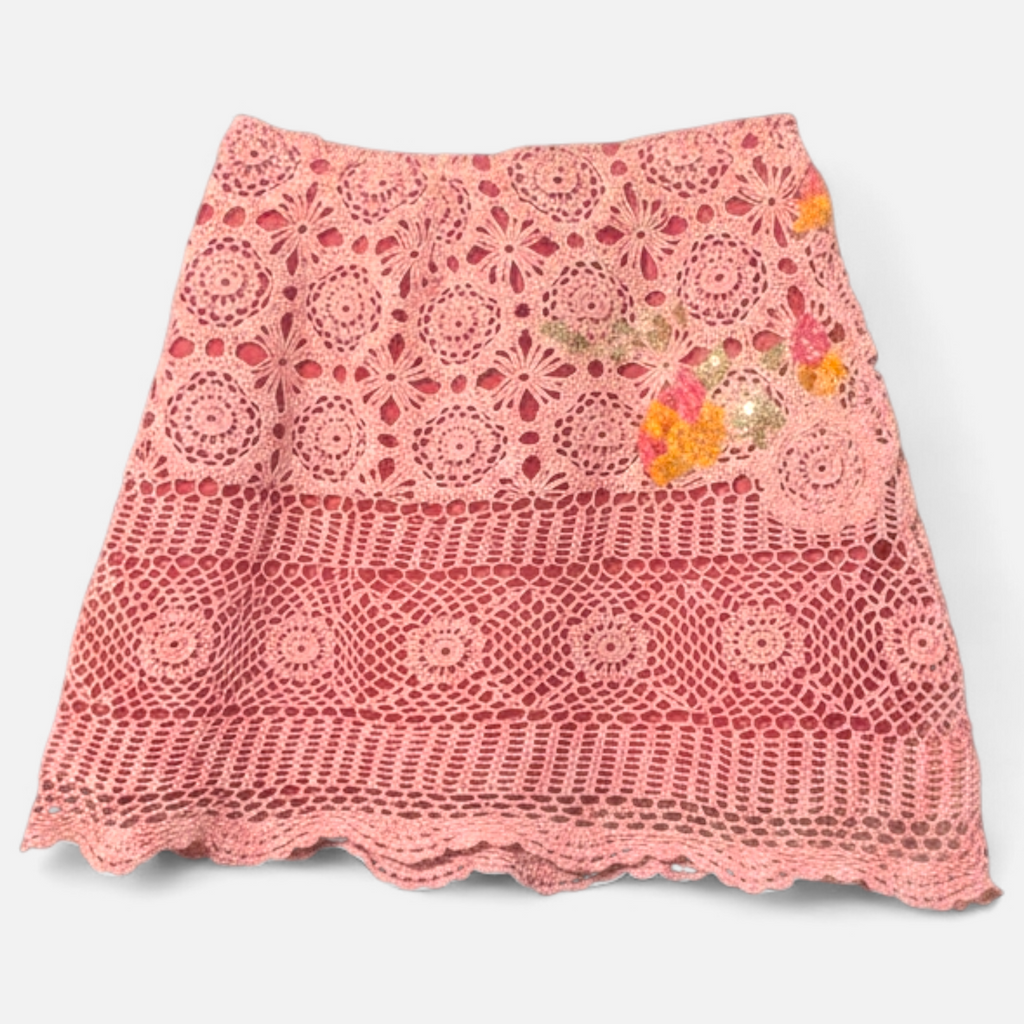 Cotton crochet sparkle skirt