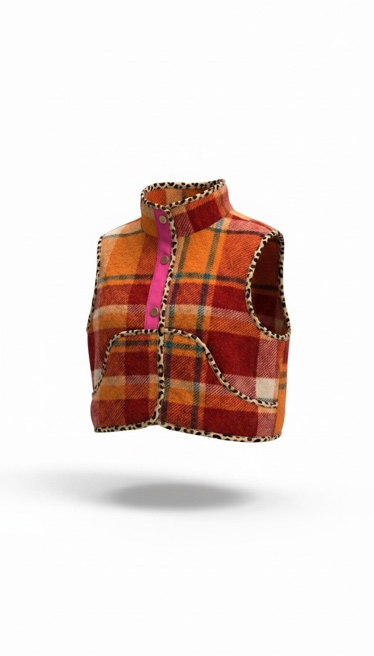 Oversized winter crop vest