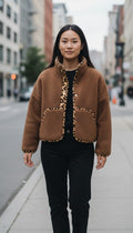 Oversized winter crop jacket