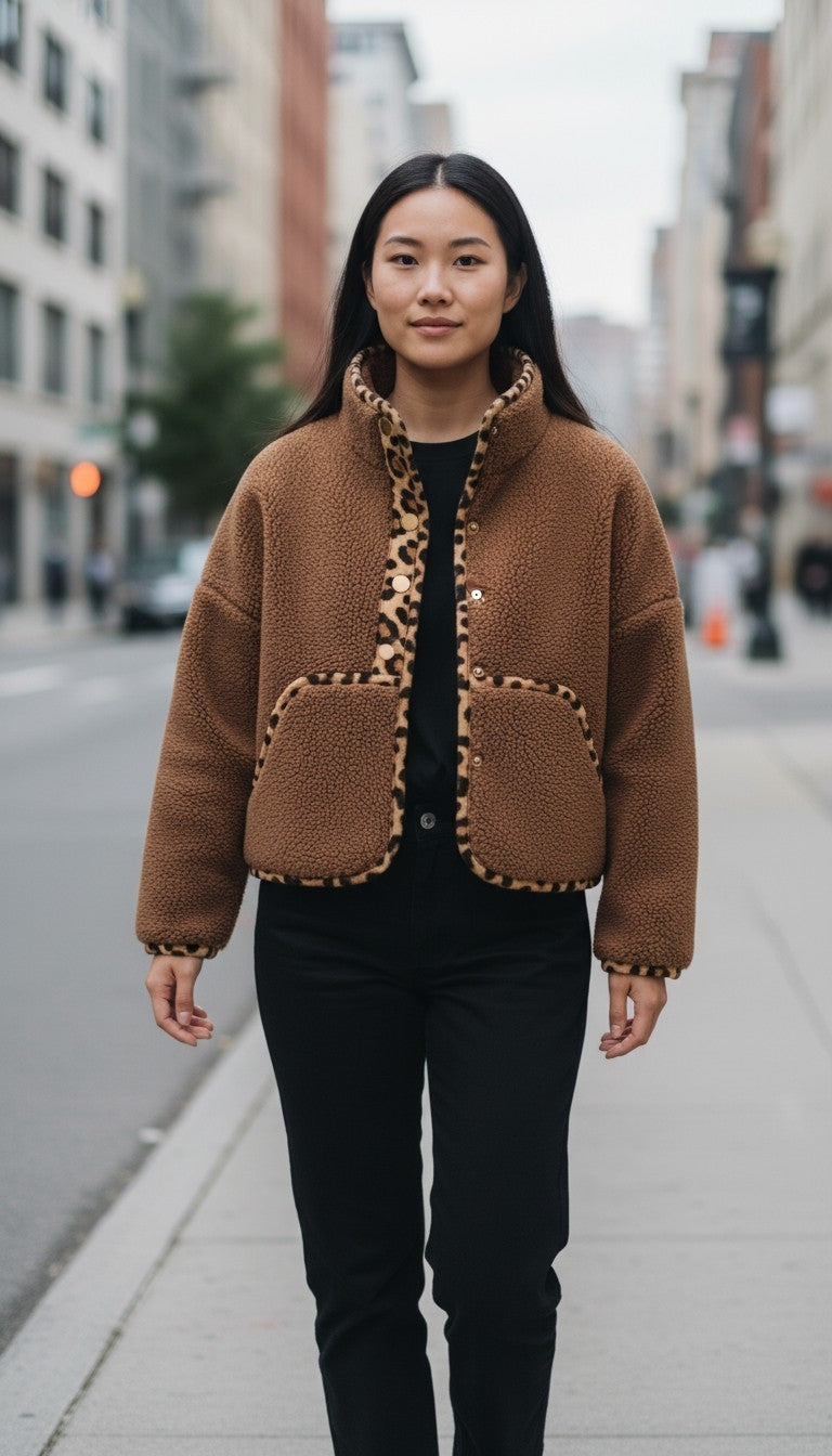 Oversized winter crop jacket