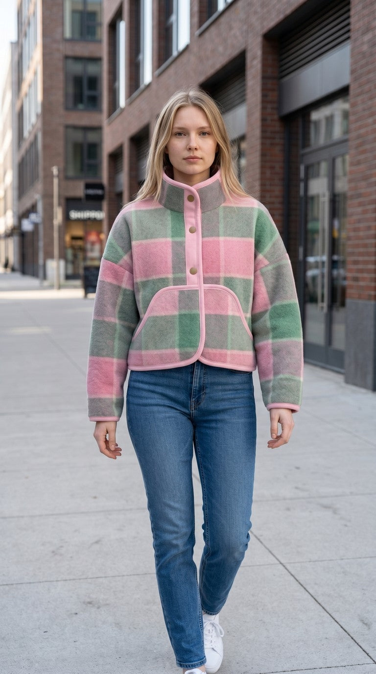 Oversized winter crop jacket