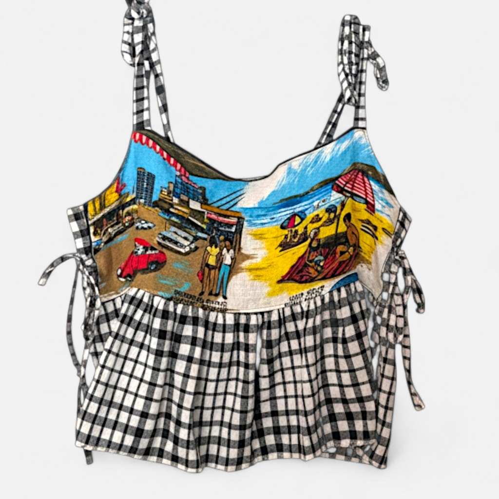 Vintage linen swing tank