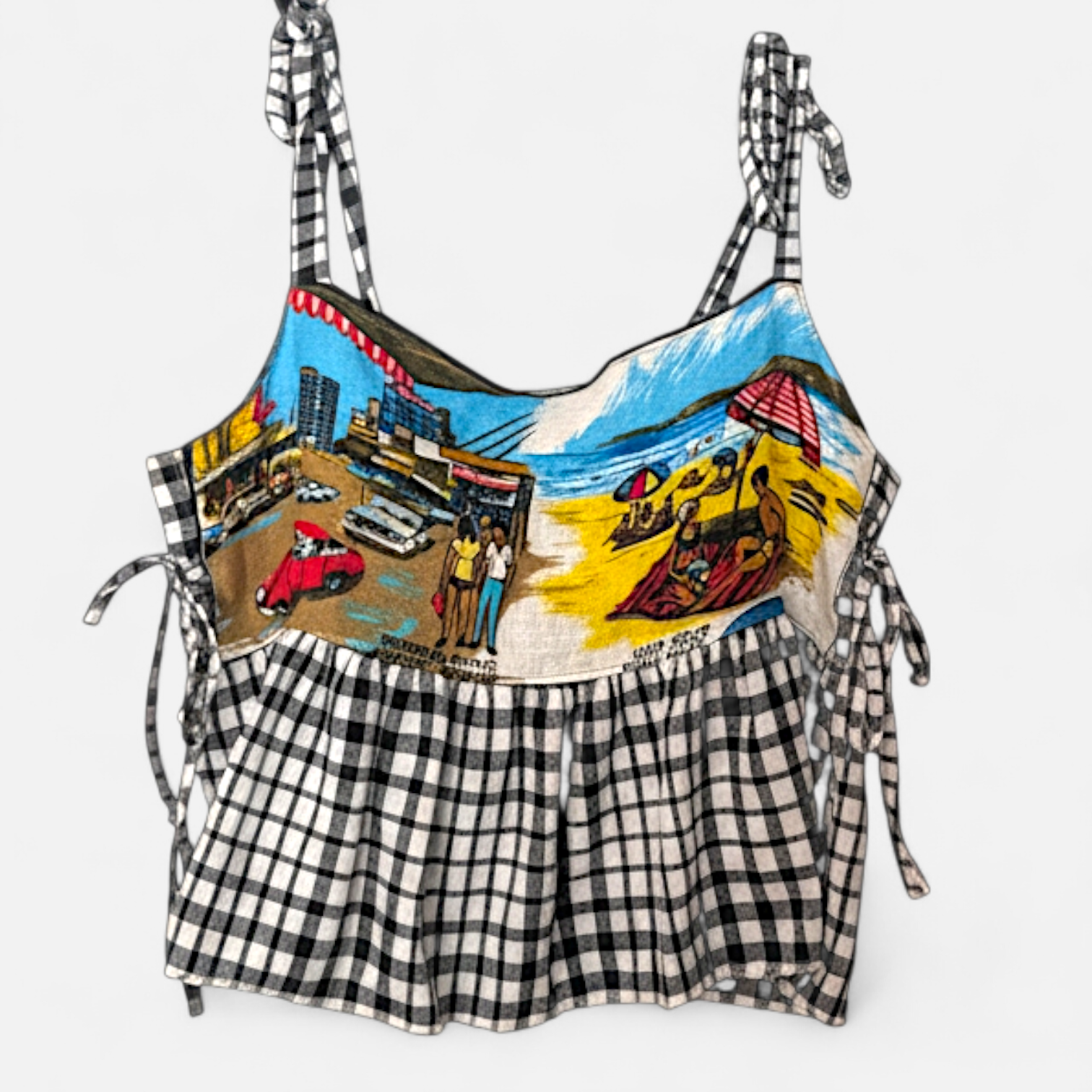 Vintage linen swing tank