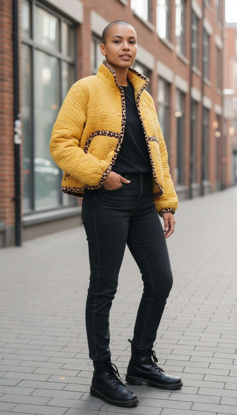 Oversized crop winter jacket