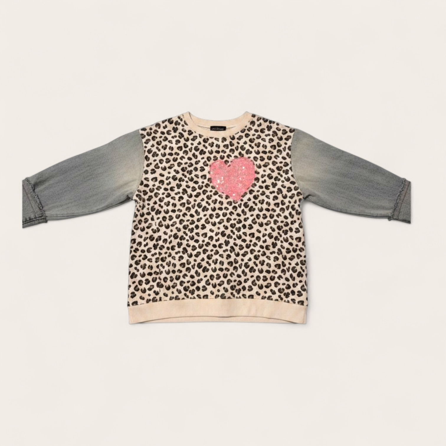Denim sleeved jumper