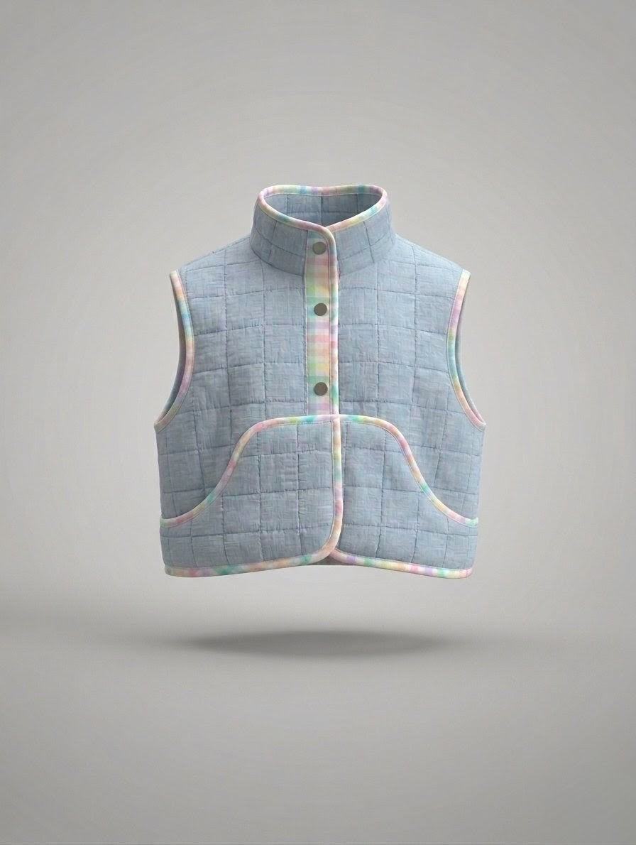 Oversized winter crop vest