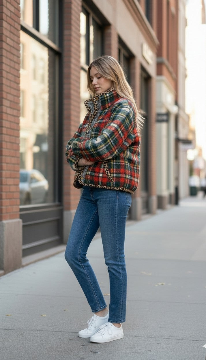 Oversized winter crop jacket