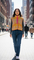 Oversized winter crop vest