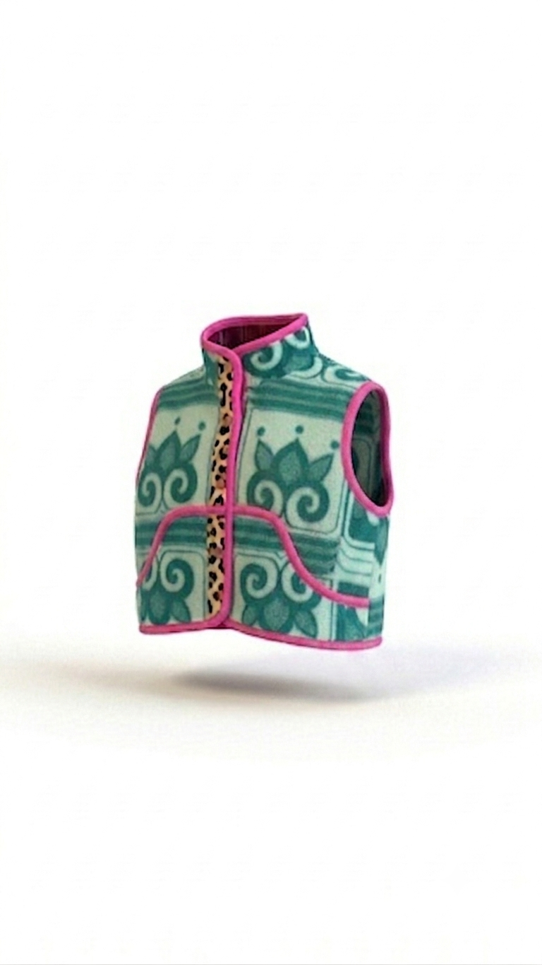Oversized winter crop vest