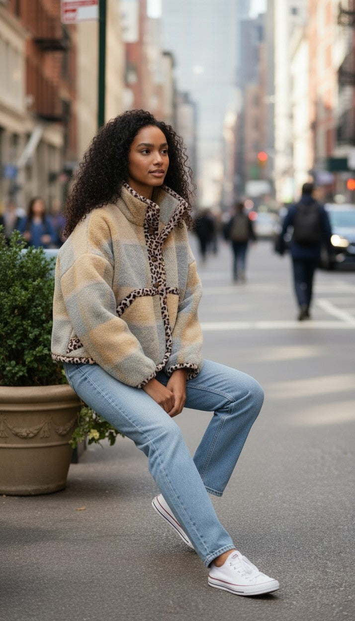 Oversized crop winter jacket