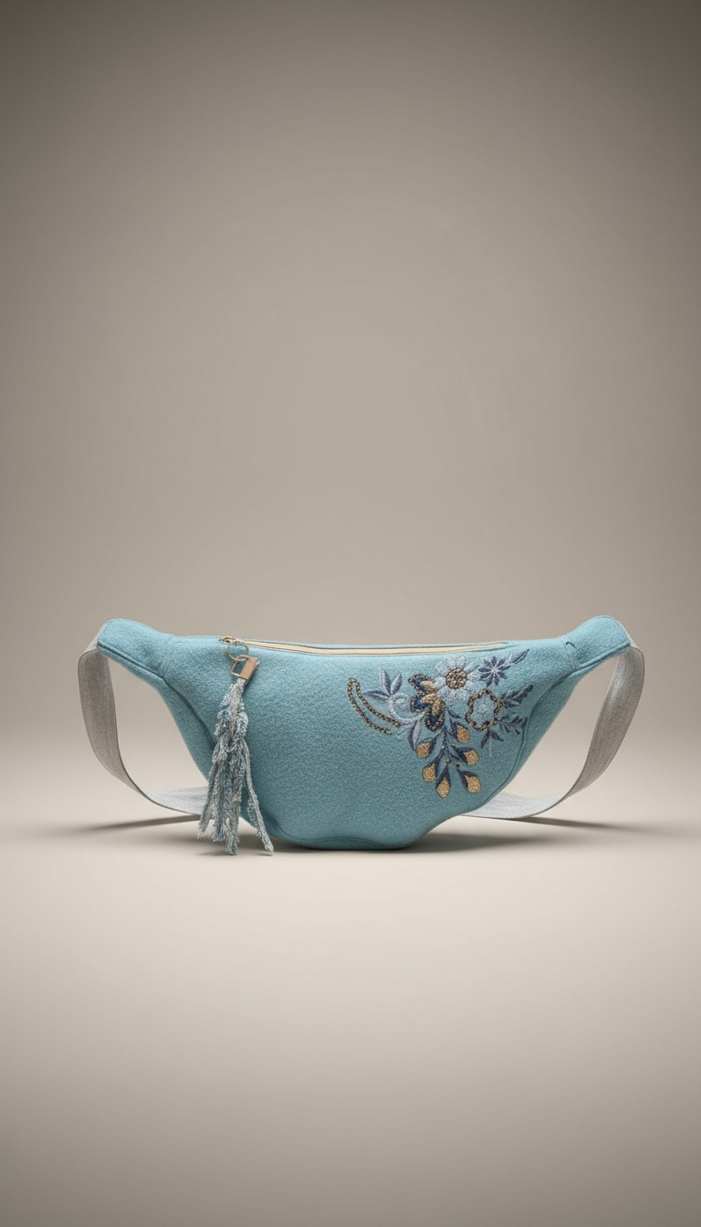 Vintage wool sling bag