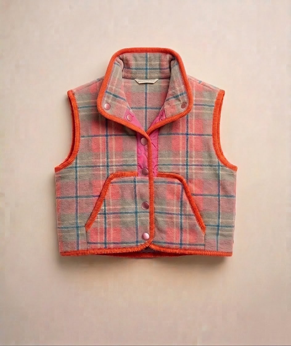 Oversized winter crop vest