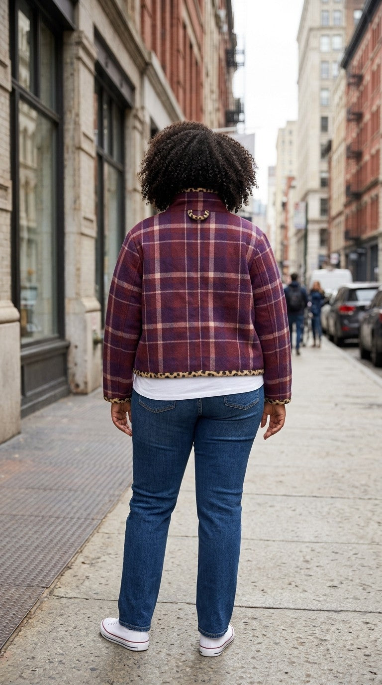 Oversized crop winter jacket