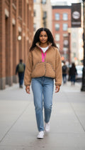 Oversized winter crop jacket