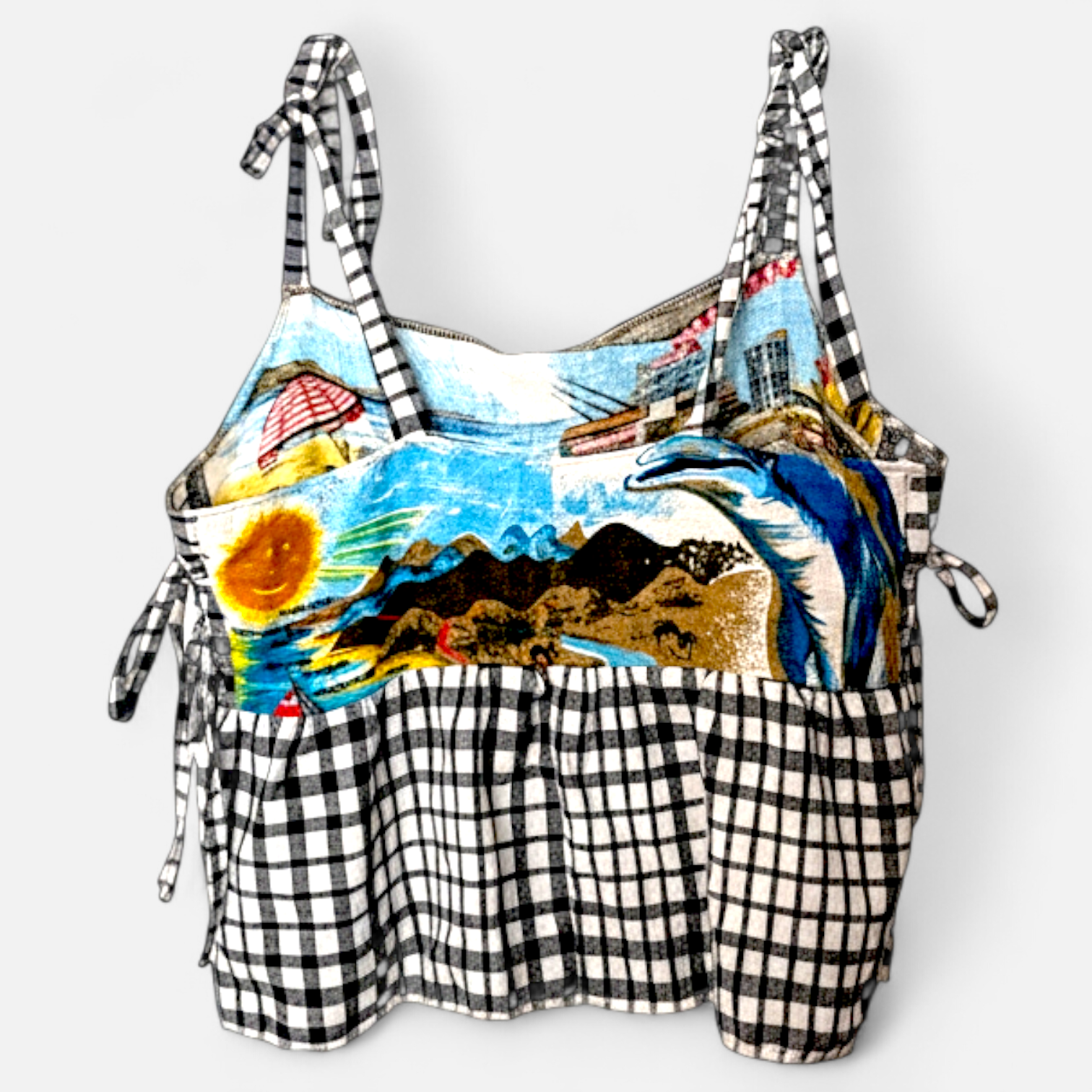 Vintage linen swing tank