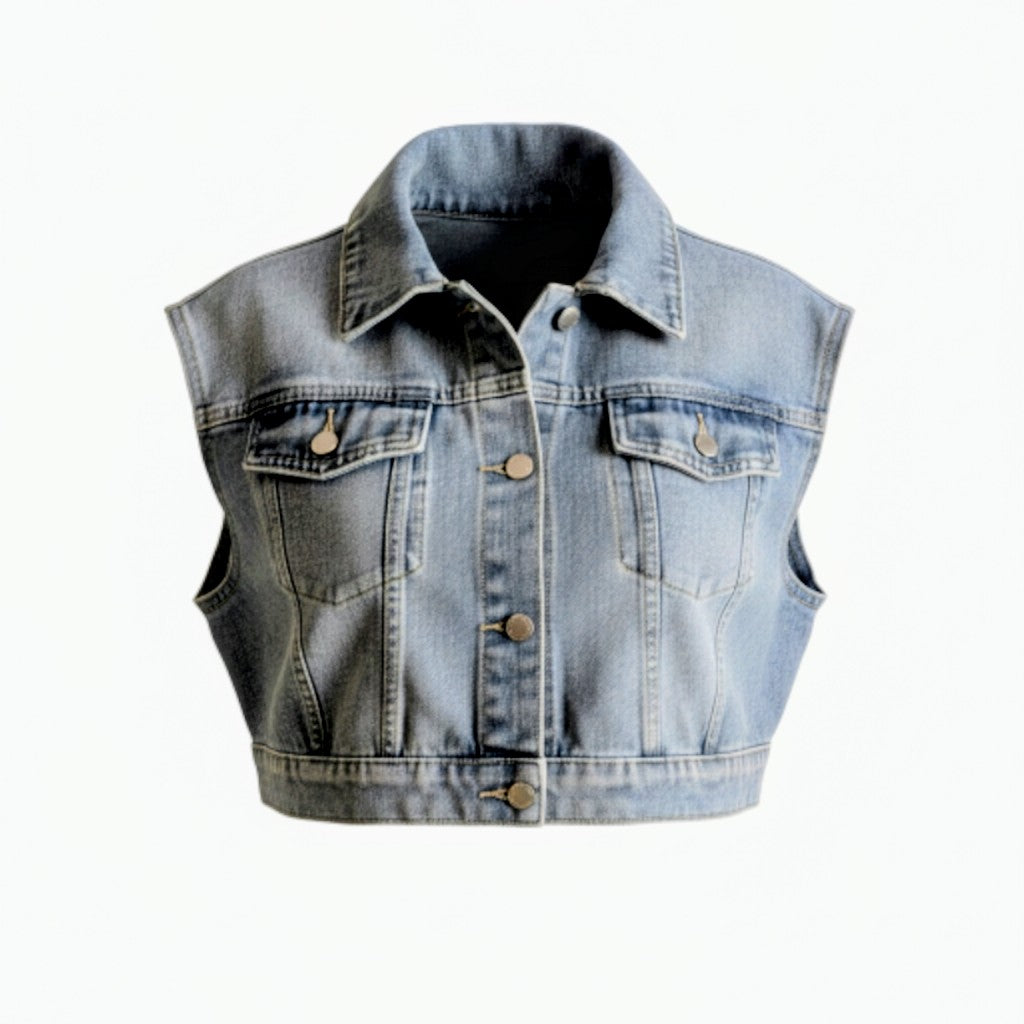 Girl power crop vest