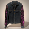 Sequins sleeved denim shirt/Jacket