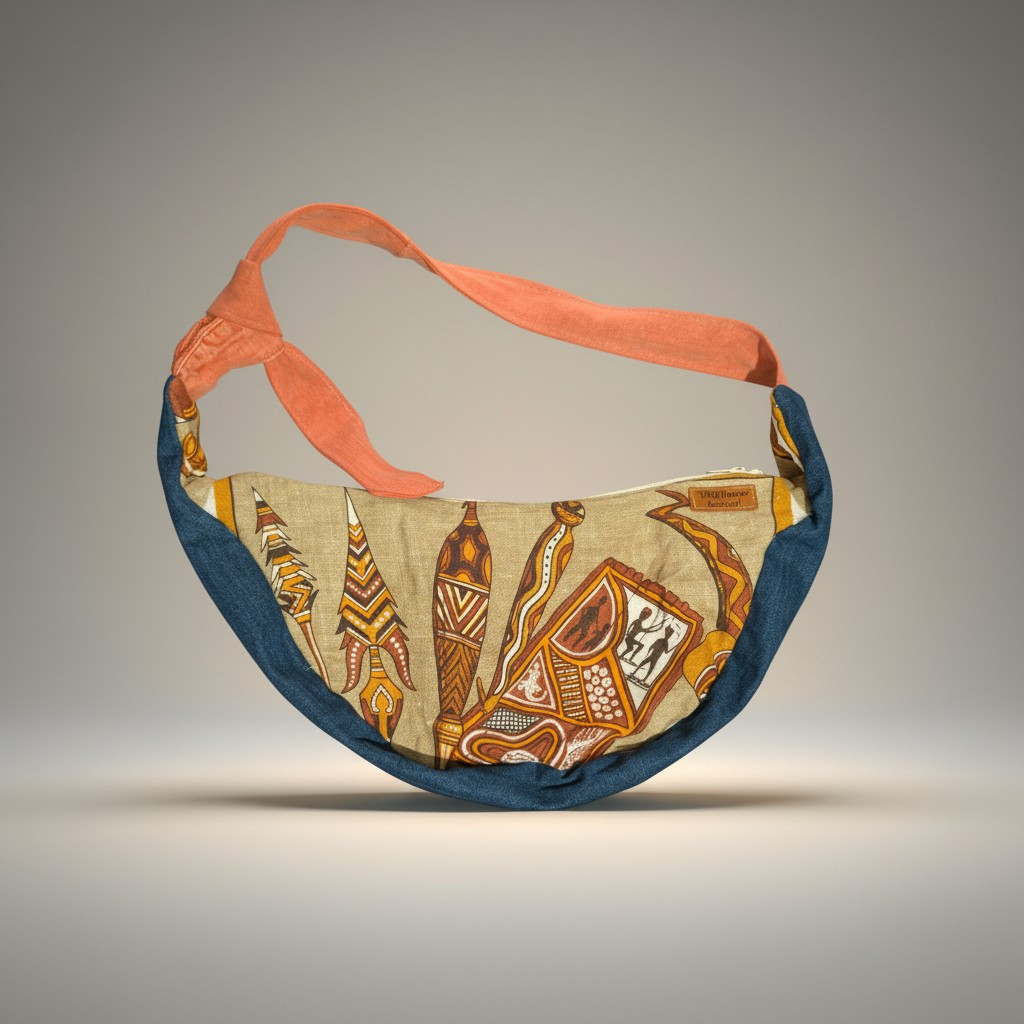 Vintage tea towel sling bag