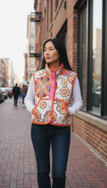 Oversized winter crop vest