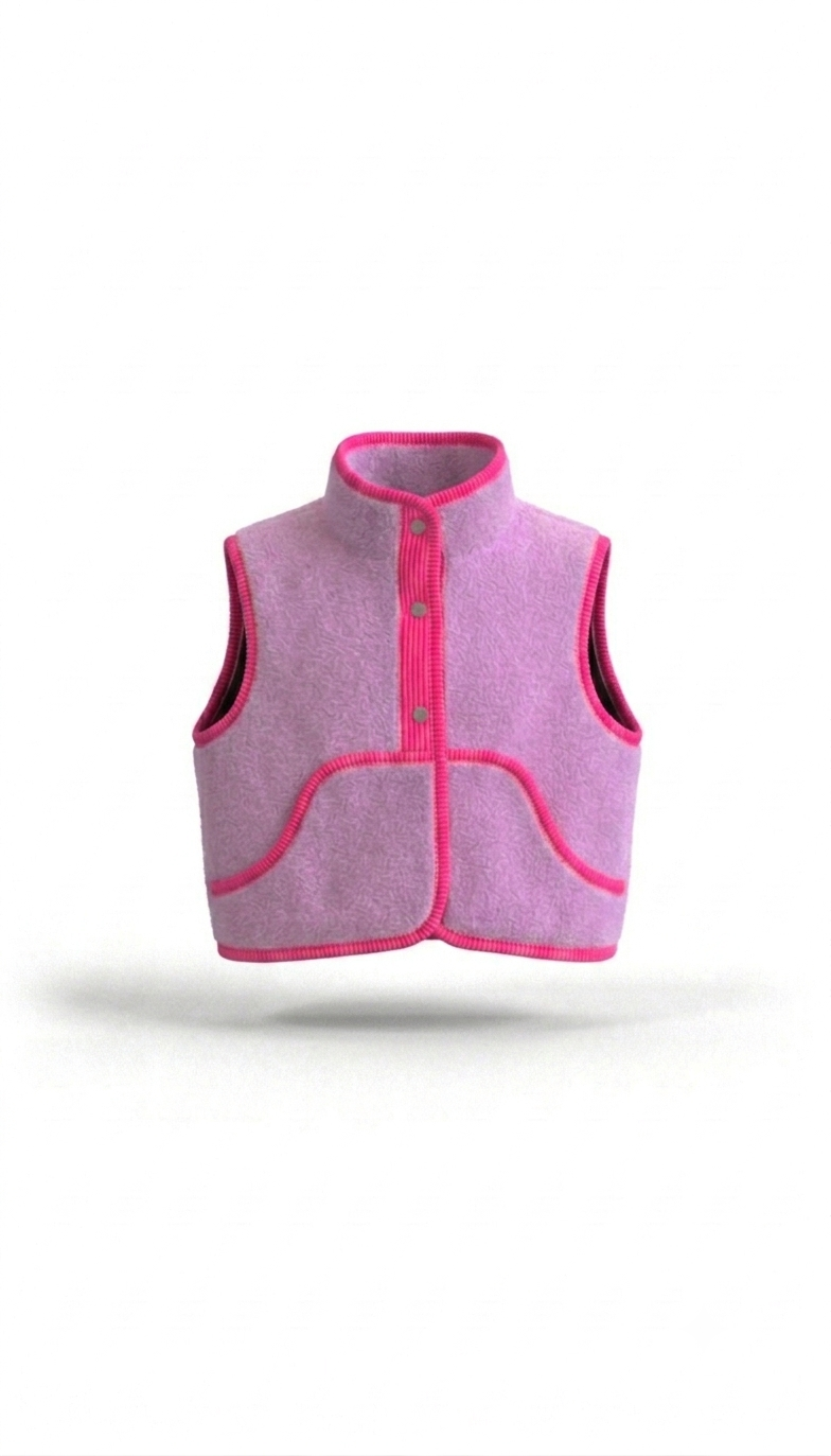 Oversized winter crop vest