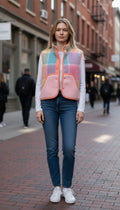 Oversized winter crop vest