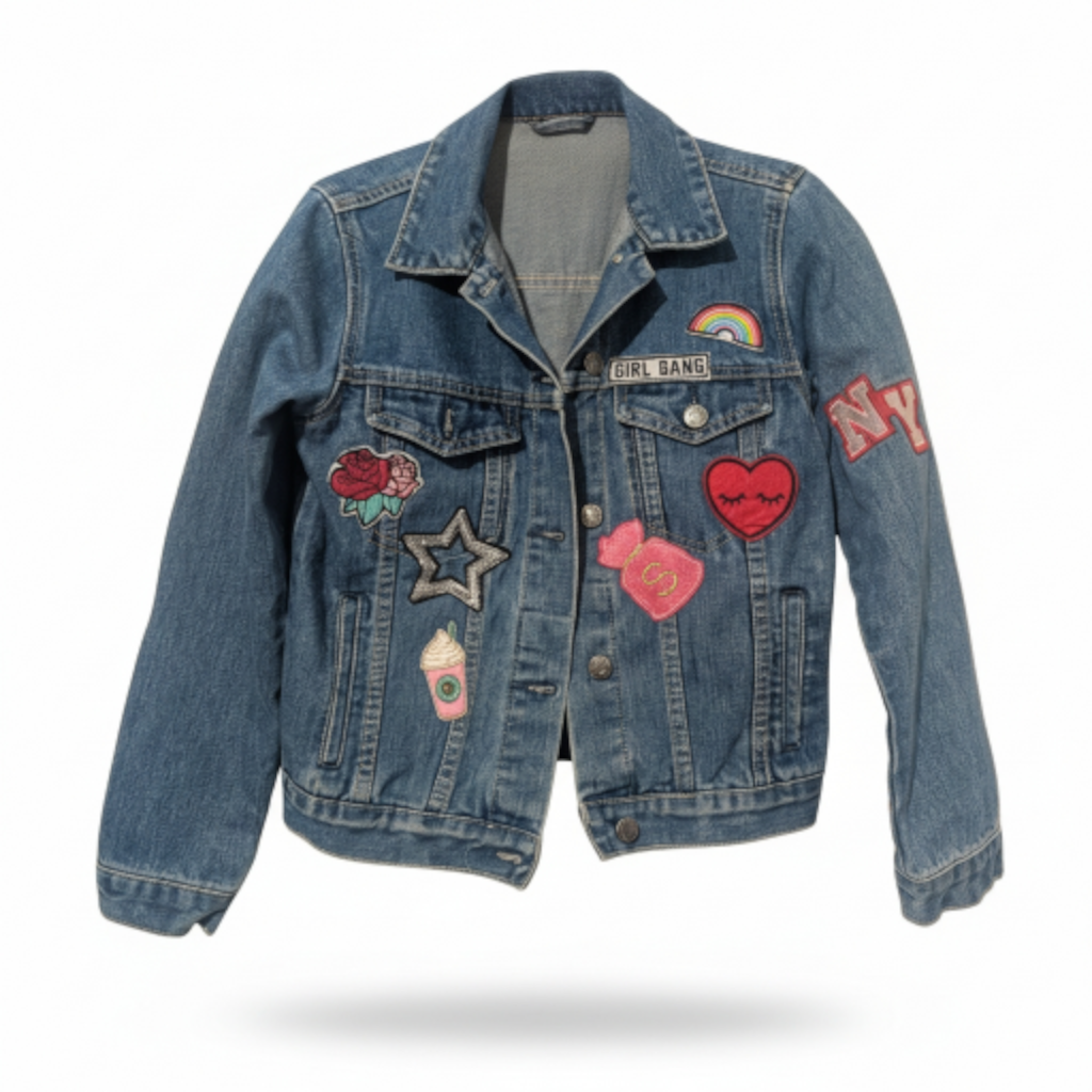 My little daisy denim jacket